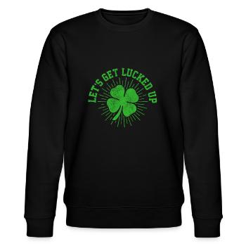 St. Patrick's Day - Stanley/Stella CHANGER Unisex Organic Sweatshirt - black - Front - Nik (191cm) & Marisol (170cm)