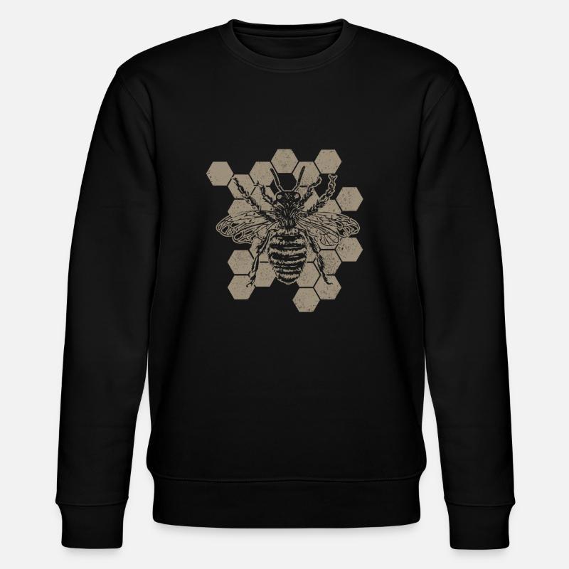 Bee - beekeeper gift - Stanley/Stella CHANGER Unisex Organic Sweatshirt - black
