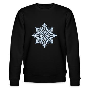 Snowflake, Winter, Snowflake, Star, Pattern, Ice - Stanley/Stella CHANGER Unisex Organic Sweatshirt - black - Front - Nik (191cm) & Marisol (170cm)