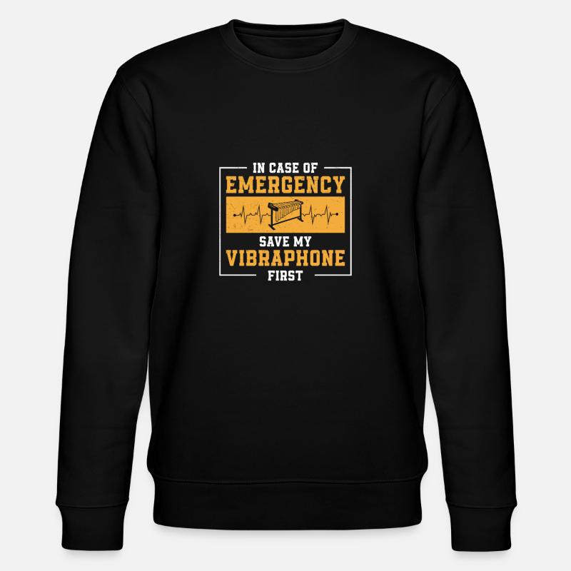 Im Notfall Lustiger Vibraphonist Ein - Stanley/Stella Unisex Bio-Sweatshirt CHANGER  - Schwarz