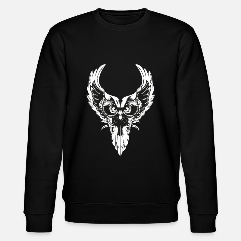 Eule - Stanley/Stella Unisex Bio-Sweatshirt CHANGER  - Schwarz