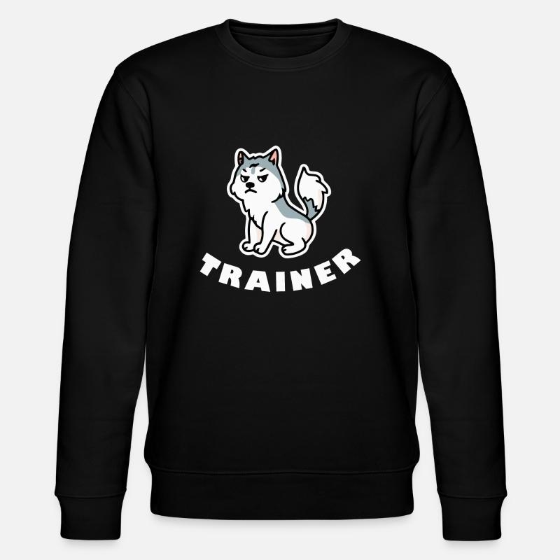 Huskytrainer Grumpy Hund Malamute - Stanley/Stella Unisex Bio-Sweatshirt CHANGER - Schwarz