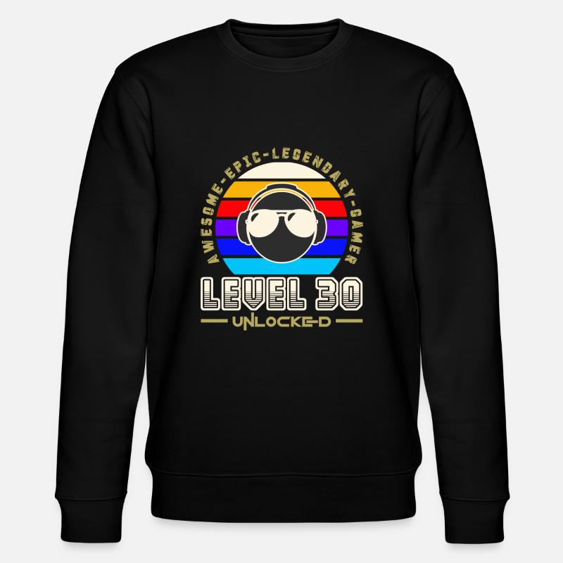 Level 30 - Sweat bio CHANGER Stanley/Stella Unisexe - noir