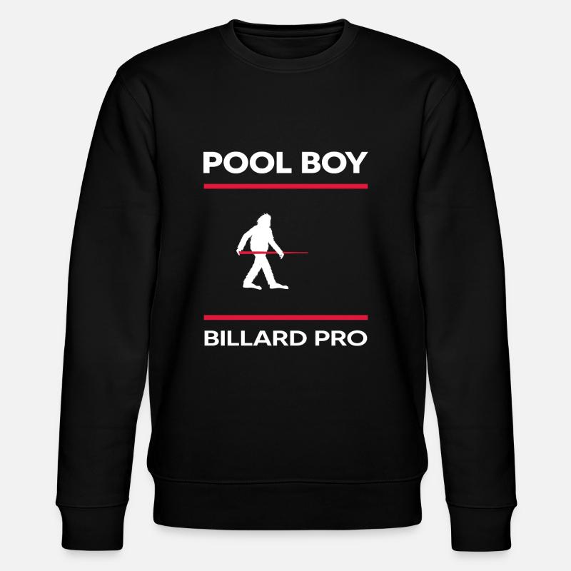 Billard snooker Billardspieler Poolboy Poolbillard - Stanley/Stella Unisex Bio-Sweatshirt CHANGER  - Schwarz