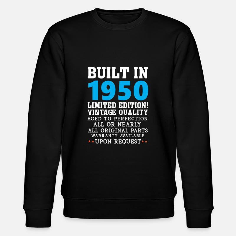 Built in 1950 - Stanley/Stella CHANGER Unisex Organic Sweatshirt - black