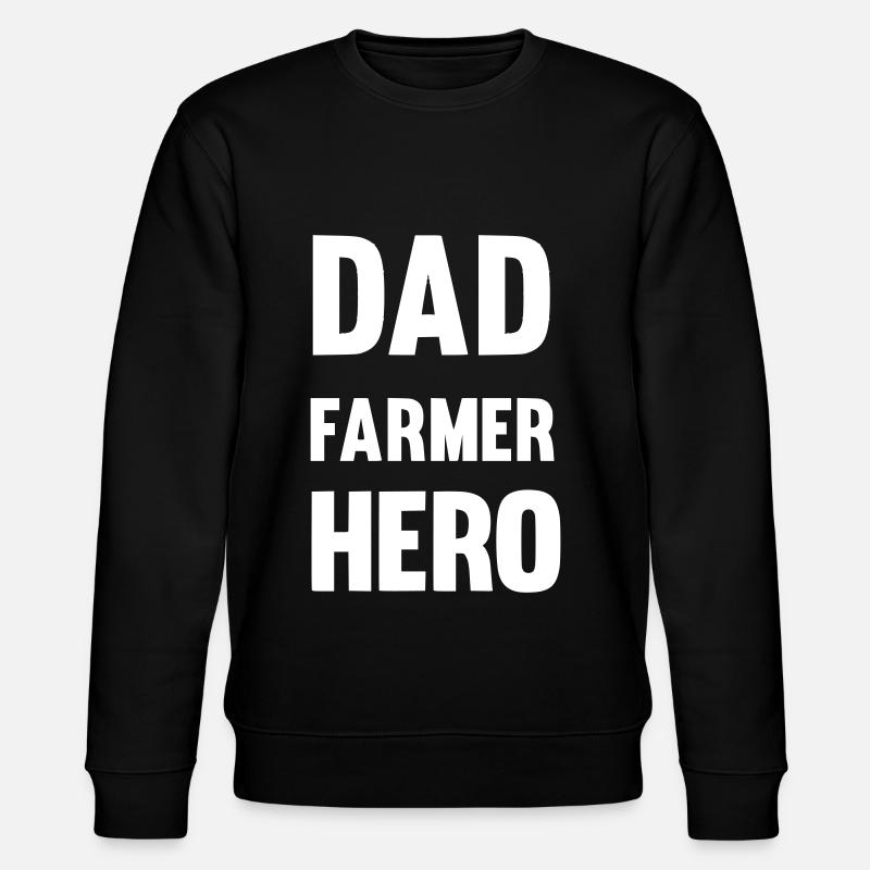 Dad farmer hero - Stanley/Stella Unisex Bio-Sweatshirt CHANGER  - Schwarz