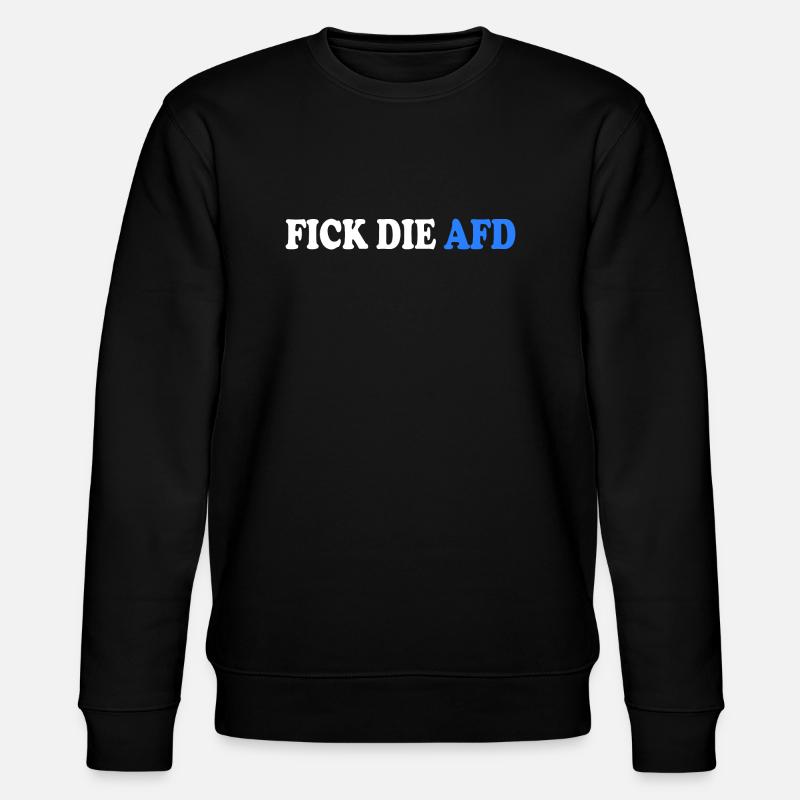 Fick die afd - Stanley/Stella Unisex Bio-Sweatshirt CHANGER  - Schwarz