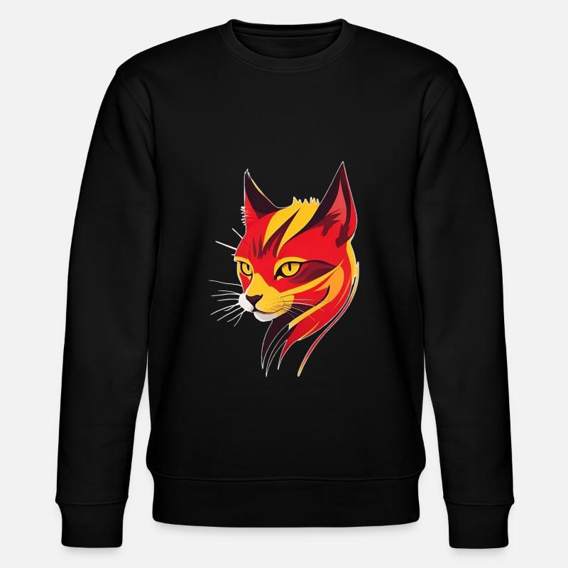 Katze - Stanley/Stella Unisex Bio-Sweatshirt CHANGER  - Schwarz