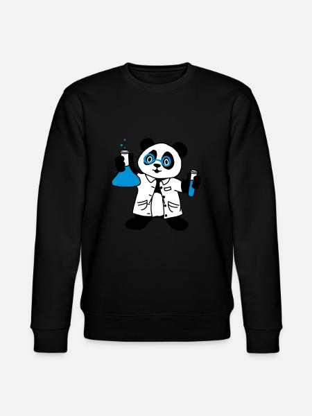 Panda scientist - Stanley/Stella CHANGER Unisex Organic Sweatshirt - black