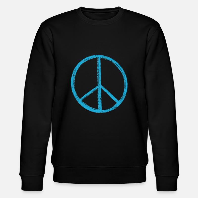 Peace Sign - Stanley/Stella Unisex Bio-Sweatshirt CHANGER  - Schwarz