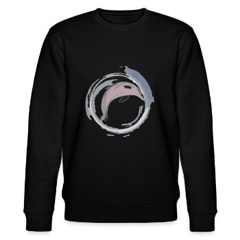 Tucuxi ENDANGERED - Stanley/Stella Unisex Bio-Sweatshirt CHANGER  - Schwarz - Vorne - Nik (191cm) & Marisol (170cm)