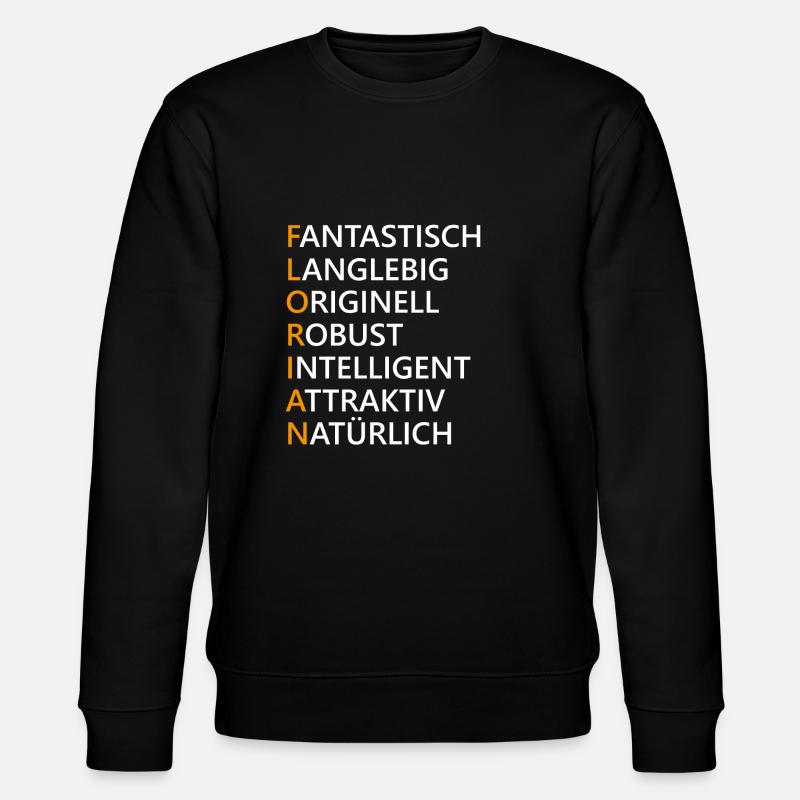 Florian Name Geschenk - Stanley/Stella Unisex Bio-Sweatshirt CHANGER  - Schwarz