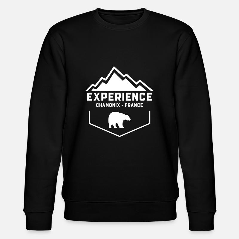 Ours Chamonix Blanc - Sweat bio CHANGER Stanley/Stella Unisexe - noir