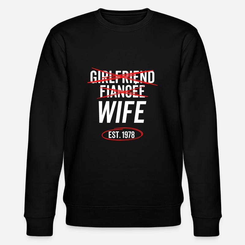 Freundin Verlobte Ehefrau Est 1978 - Stanley/Stella Unisex Bio-Sweatshirt CHANGER  - Schwarz