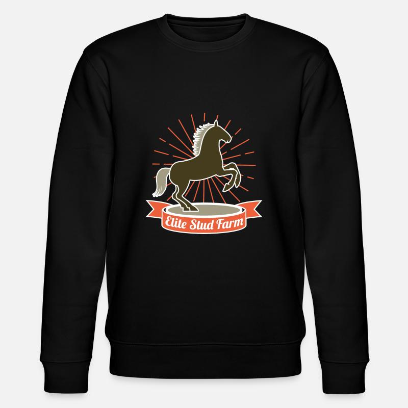 Pferde - Stanley/Stella Unisex Bio-Sweatshirt CHANGER  - Schwarz