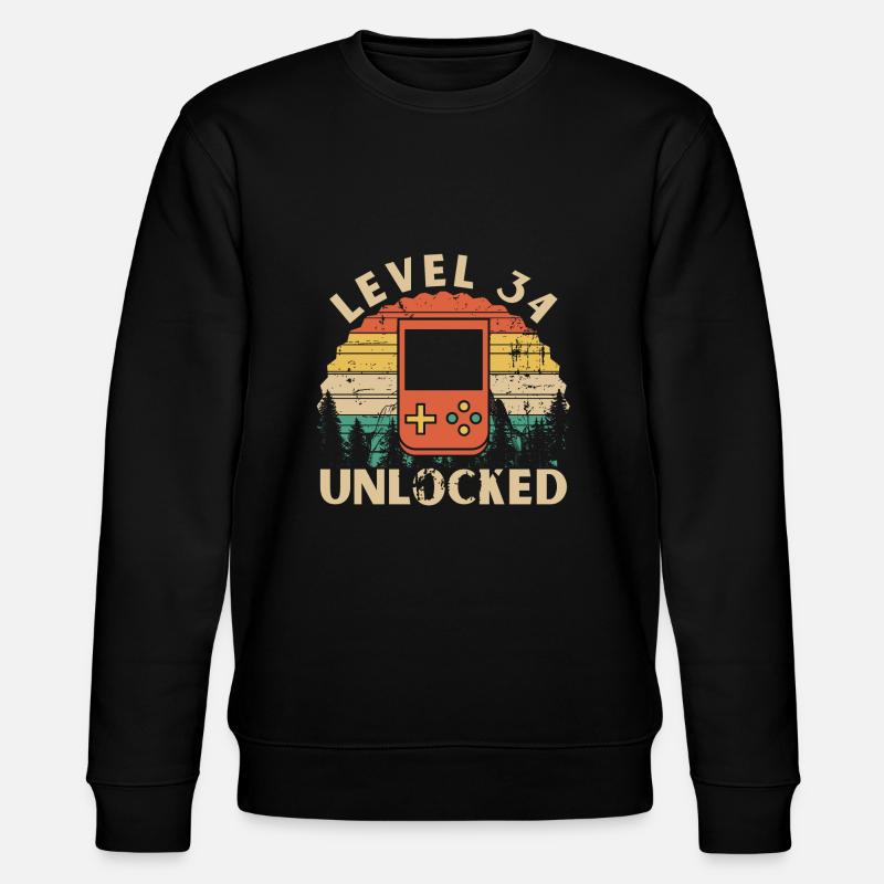 Level 34 Unlocked - Sweat bio CHANGER Stanley/Stella Unisexe - noir