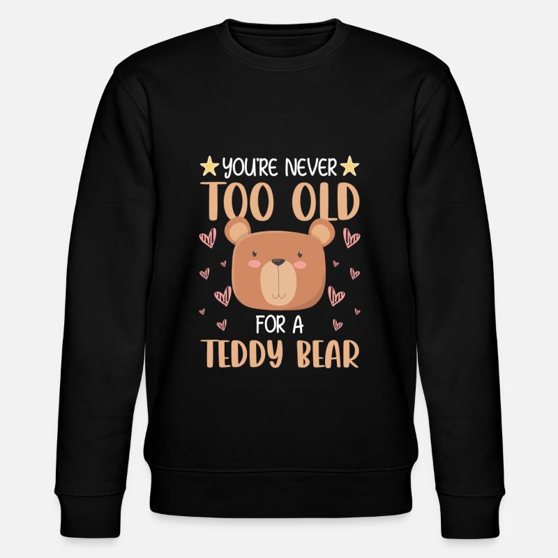Teddy Kind Beschützer - Stanley/Stella Unisex Bio-Sweatshirt CHANGER  - Schwarz