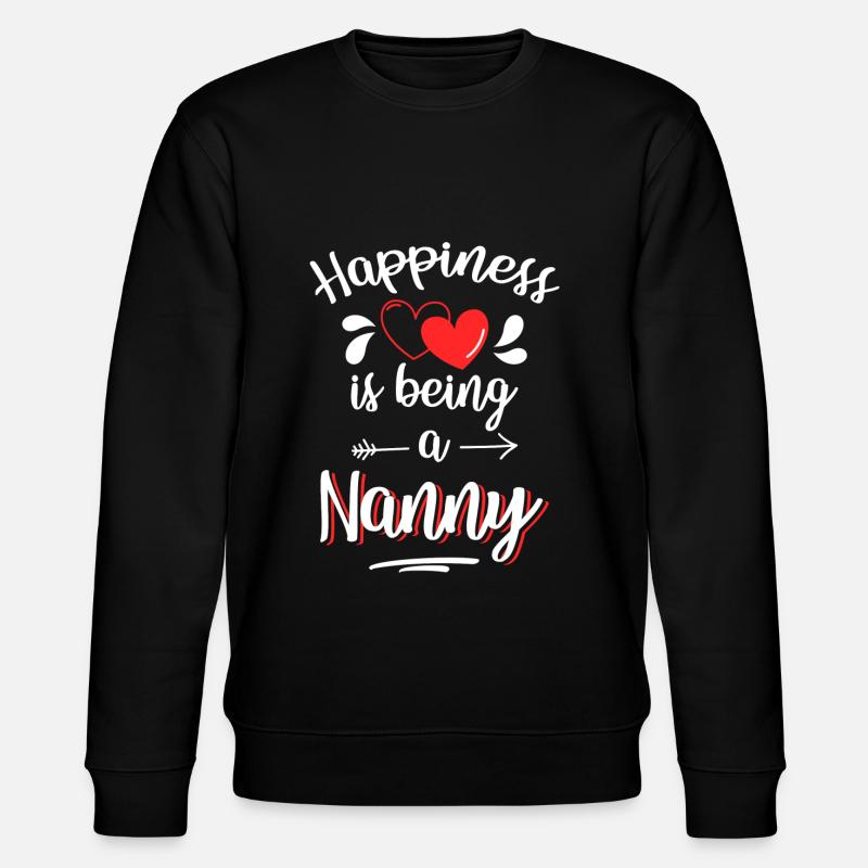 Glück Freude Optimismus - Stanley/Stella Unisex Bio-Sweatshirt CHANGER  - Schwarz
