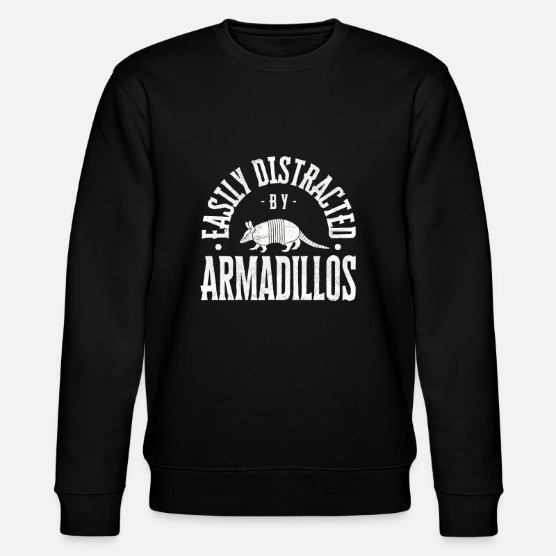 Easily distracted by Armadillos - Stanley/Stella Unisex Bio-Sweatshirt CHANGER  - Schwarz