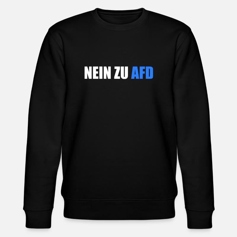 No to afd - Stanley/Stella CHANGER Unisex Organic Sweatshirt - black
