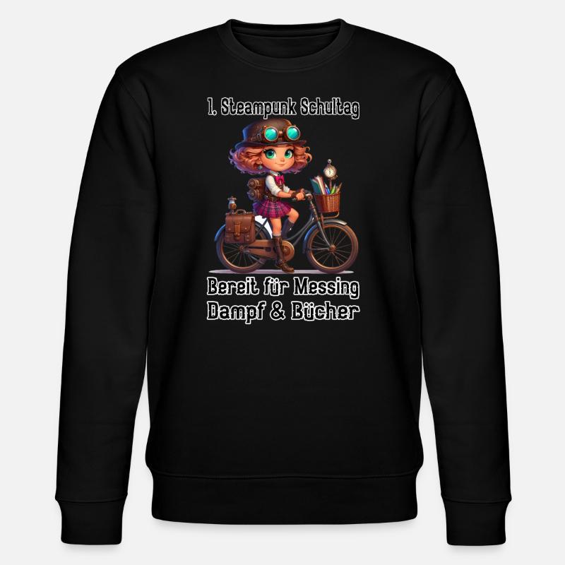 First Steampunk School Day - Stanley/Stella CHANGER Unisex Organic Sweatshirt - black