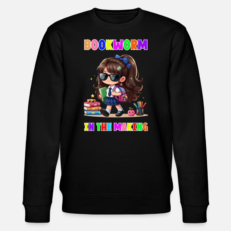 Bookworm in making - Stanley/Stella CHANGER Unisex Organic Sweatshirt - black