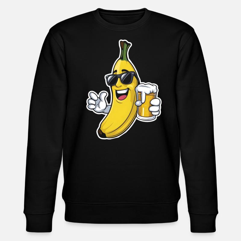 Banane Bier - Stanley/Stella Unisex Bio-Sweatshirt CHANGER  - Schwarz