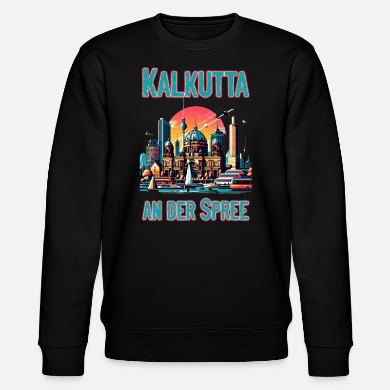 Kalkutta an der Spree - Stanley/Stella Unisex Bio-Sweatshirt CHANGER  - Schwarz