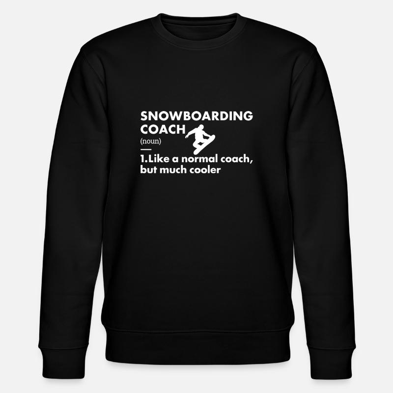 Coach sportif Snowboard - Sweat bio CHANGER Stanley/Stella Unisexe - noir