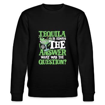 Tequila Antworten - Stanley/Stella Unisex Bio-Sweatshirt CHANGER  - Schwarz - Vorne - Nik (191cm) & Marisol (170cm)