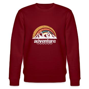 Adventure - Stanley/Stella CHANGER Unisex Organic Sweatshirt - burgundy - Front - Nik (191cm) & Marisol (170cm)