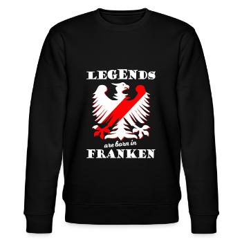Die Franken aus Süddeutschland - Stanley/Stella Unisex Bio-Sweatshirt CHANGER  - Schwarz - Vorne - Nik (191cm) & Marisol (170cm)
