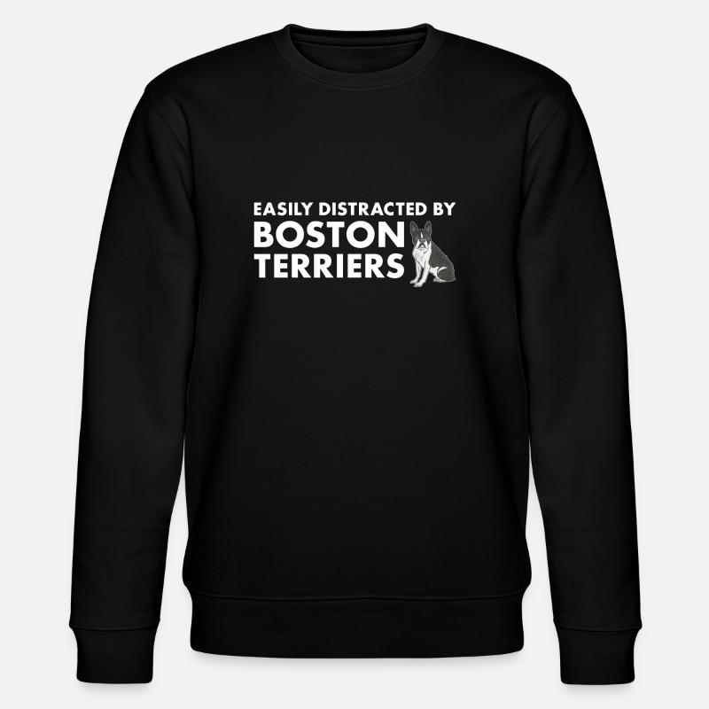 Easily Distracted By Boston Terrier - Stanley/Stella Unisex Bio-Sweatshirt CHANGER - Schwarz