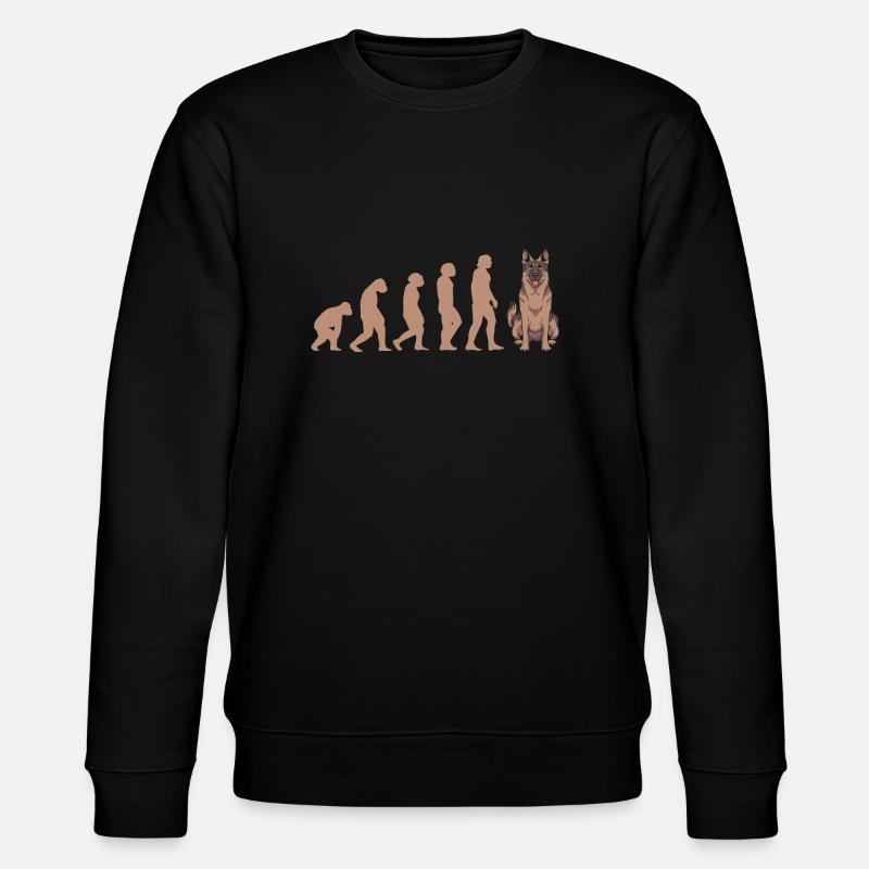 Evolution German Shepherd - Stanley/Stella Unisex Bio-Sweatshirt CHANGER  - Schwarz