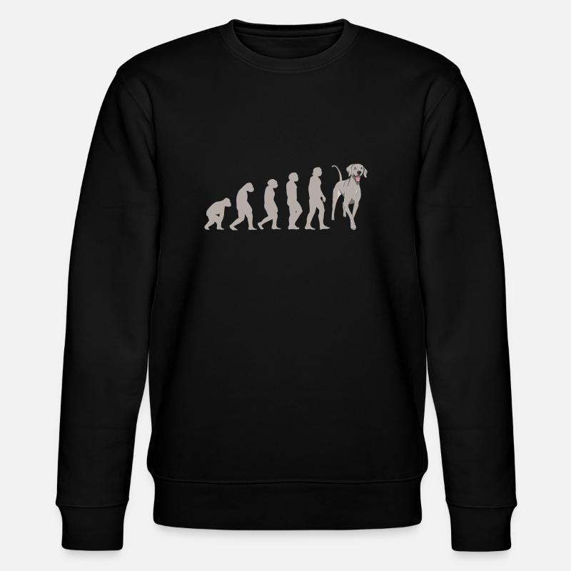 Evolution Weimaraner - Stanley/Stella Unisex Bio-Sweatshirt CHANGER  - Schwarz
