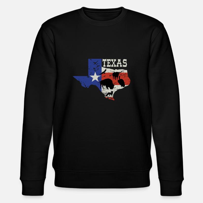 TEXAS Animals - Stanley/Stella Unisex Bio-Sweatshirt CHANGER  - Schwarz