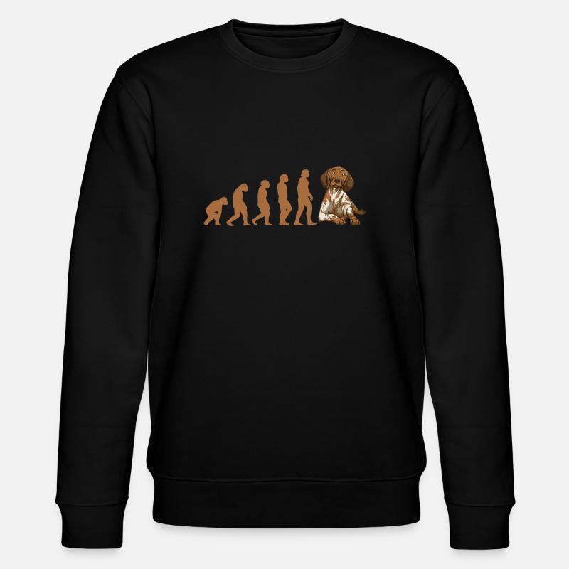 Evolution German Shorthaired Pointer - Stanley/Stella CHANGER Unisex Organic Sweatshirt - black