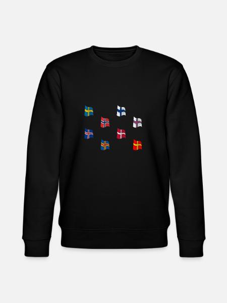 Flags Scandinavia - Stanley/Stella CHANGER Unisex Organic Sweatshirt - black