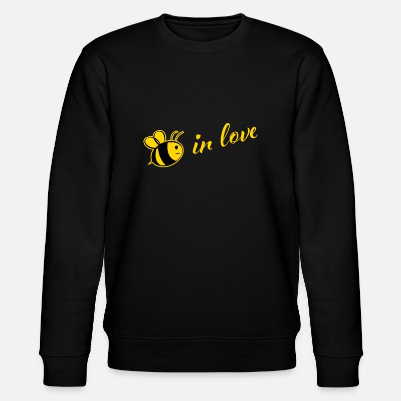Bee in love - Stanley/Stella Unisex Bio-Sweatshirt CHANGER  - Schwarz