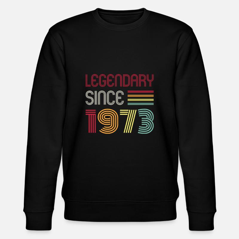 Birthday Legendary Since 1973 - Stanley/Stella Unisex Bio-Sweatshirt CHANGER  - Schwarz