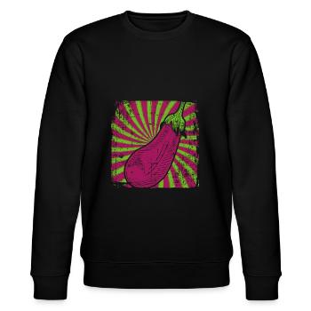 Aubergine - Sweat bio CHANGER Stanley/Stella Unisexe - noir - Devant - Nik (191cm) & Marisol (170cm)