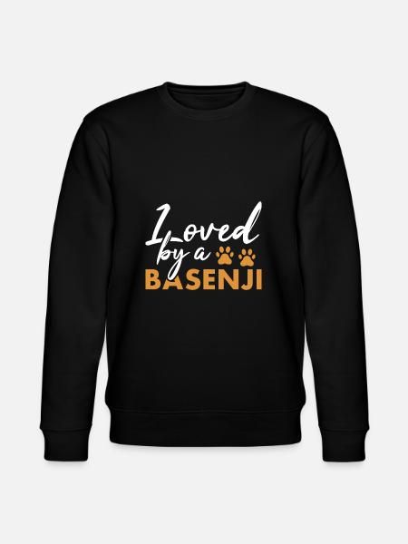 Dog Loved By A Basenji - Stanley/Stella CHANGER Unisex Organic Sweatshirt - black