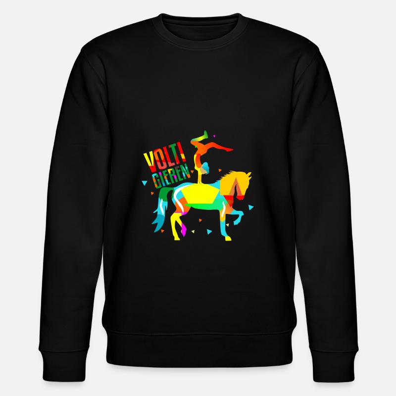 Voltigieren Pferd - Stanley/Stella Unisex Bio-Sweatshirt CHANGER  - Schwarz