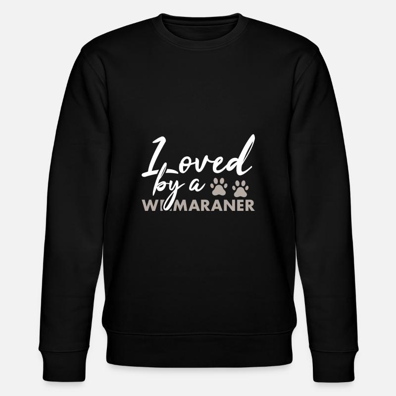 Loved By A Weimaraner - Stanley/Stella Unisex Bio-Sweatshirt CHANGER  - Schwarz