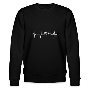 Musik - Stanley/Stella Unisex Bio-Sweatshirt CHANGER  - Schwarz - Vorne - Nik (191cm) & Marisol (170cm)