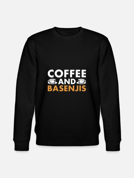 Dog Coffee And Basenji - Stanley/Stella CHANGER Unisex Organic Sweatshirt - black
