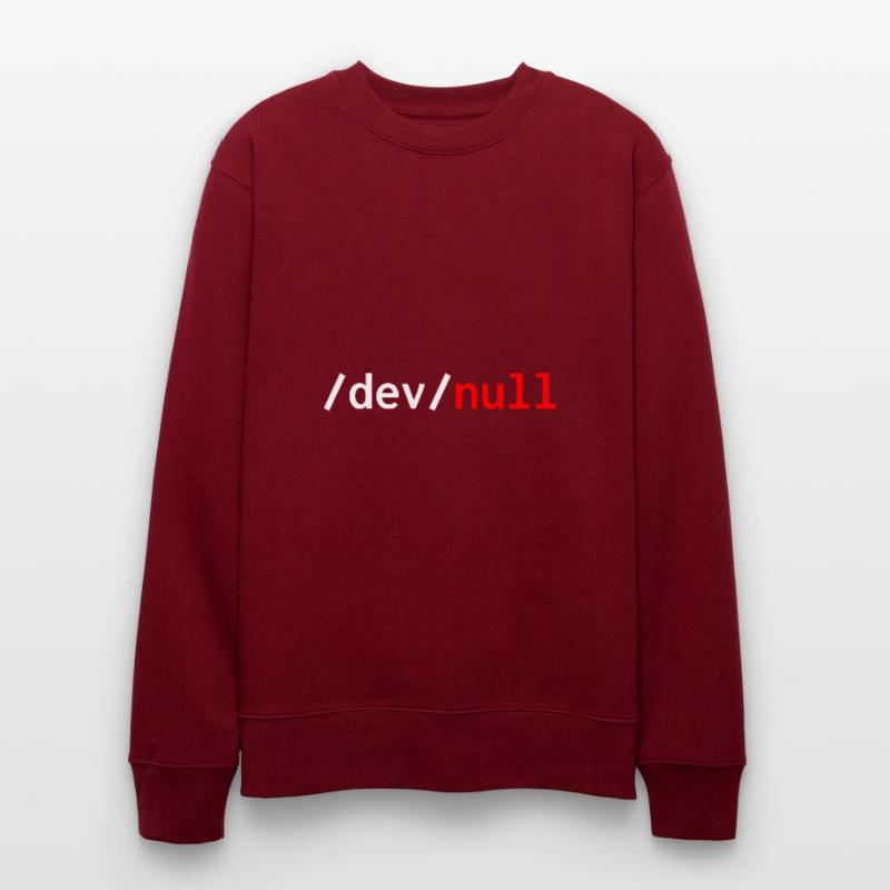 Dev null red web developer humor funny Stanley/Stella CHANGER Unisex Organic Sweatshirt