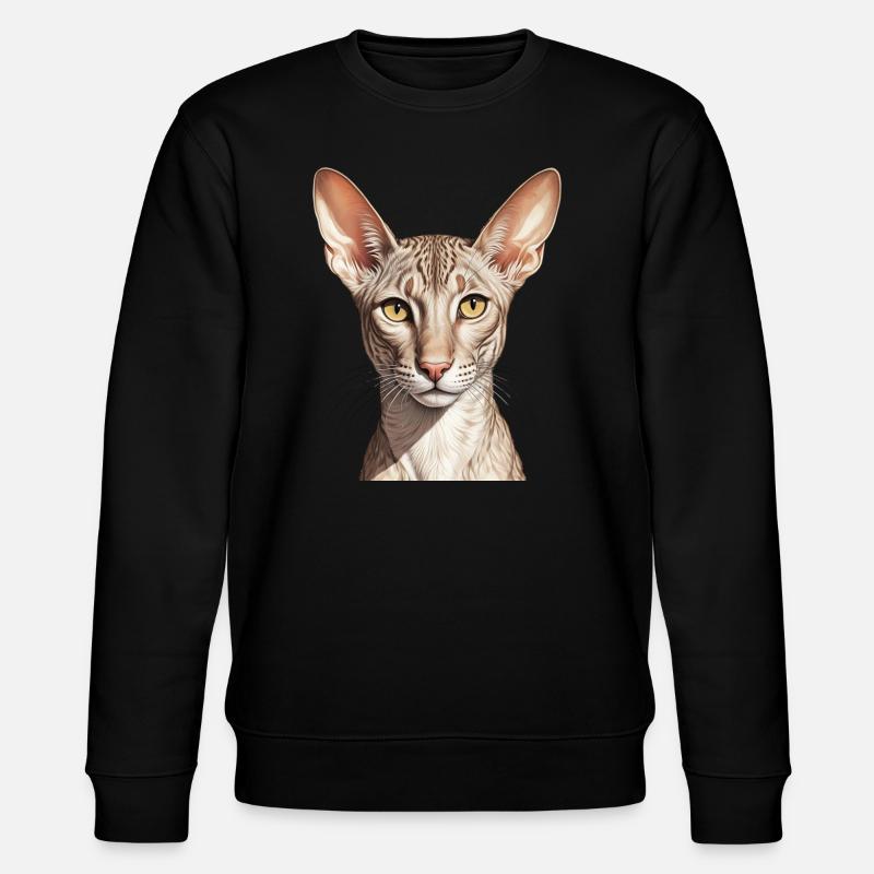 Coole orientalisch kurze Katze - Stanley/Stella Unisex Bio-Sweatshirt CHANGER  - Schwarz