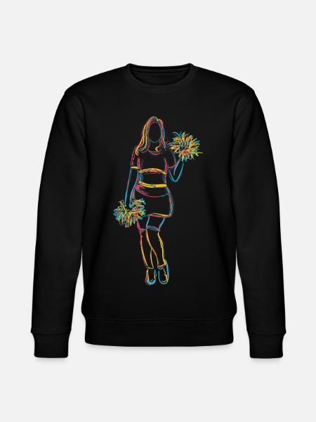 Cheerleader Girl Sketch - Stanley/Stella CHANGER Unisex Organic Sweatshirt - black