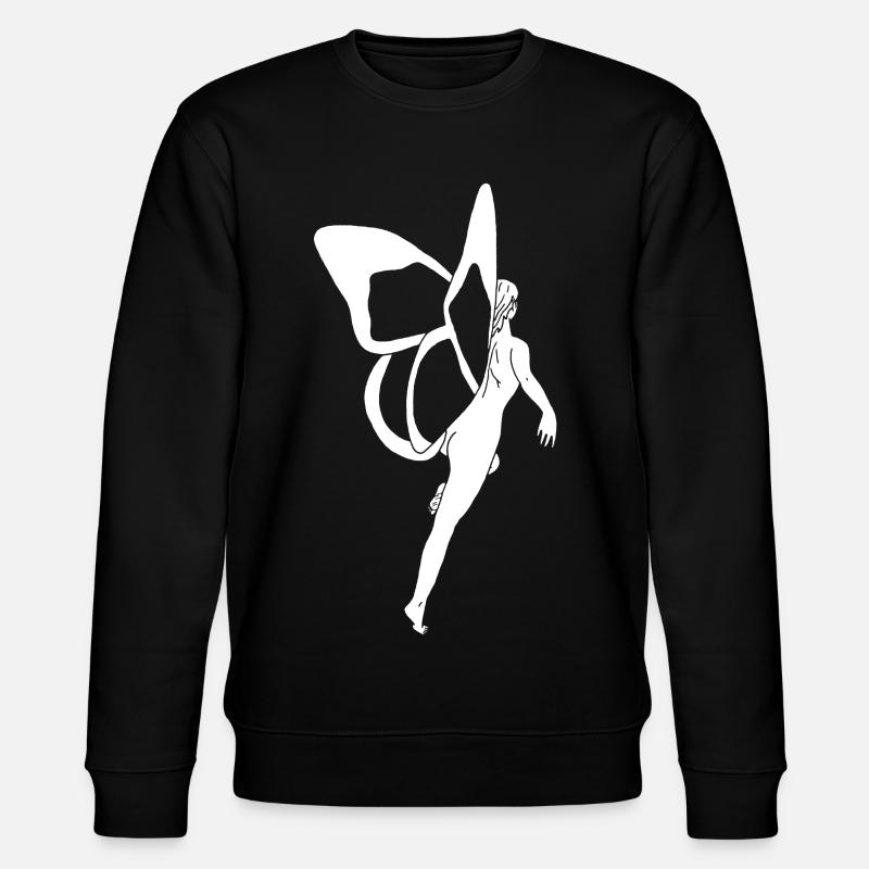 Femme papillon (blanc) - Sweat bio CHANGER Stanley/Stella Unisexe - noir